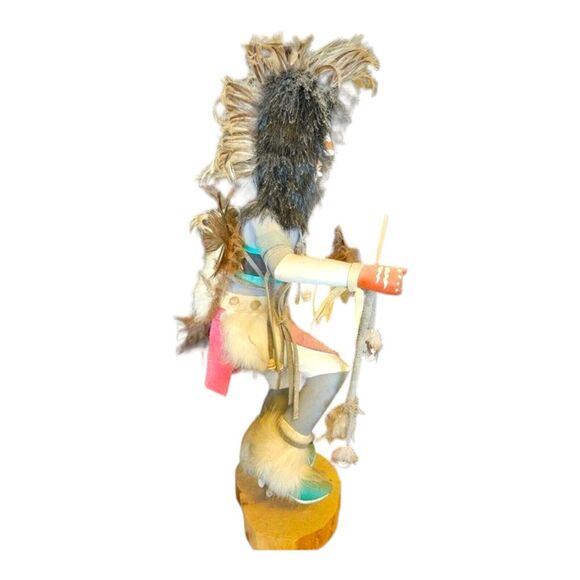 17" Native American Kachina Doll Spear Dance Signed IMSB - Picture 8 of 11